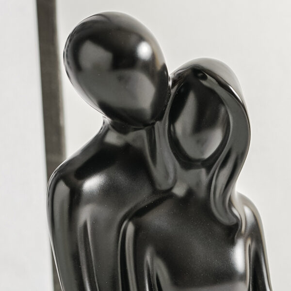 T1 black A ceramic decoration with black couple shape