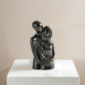 T1 black A ceramic decoration with black couple shape